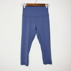 Lululemon women’s size 6 align crop 21” leggings blue high-rise yoga workout